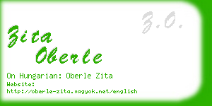 zita oberle business card